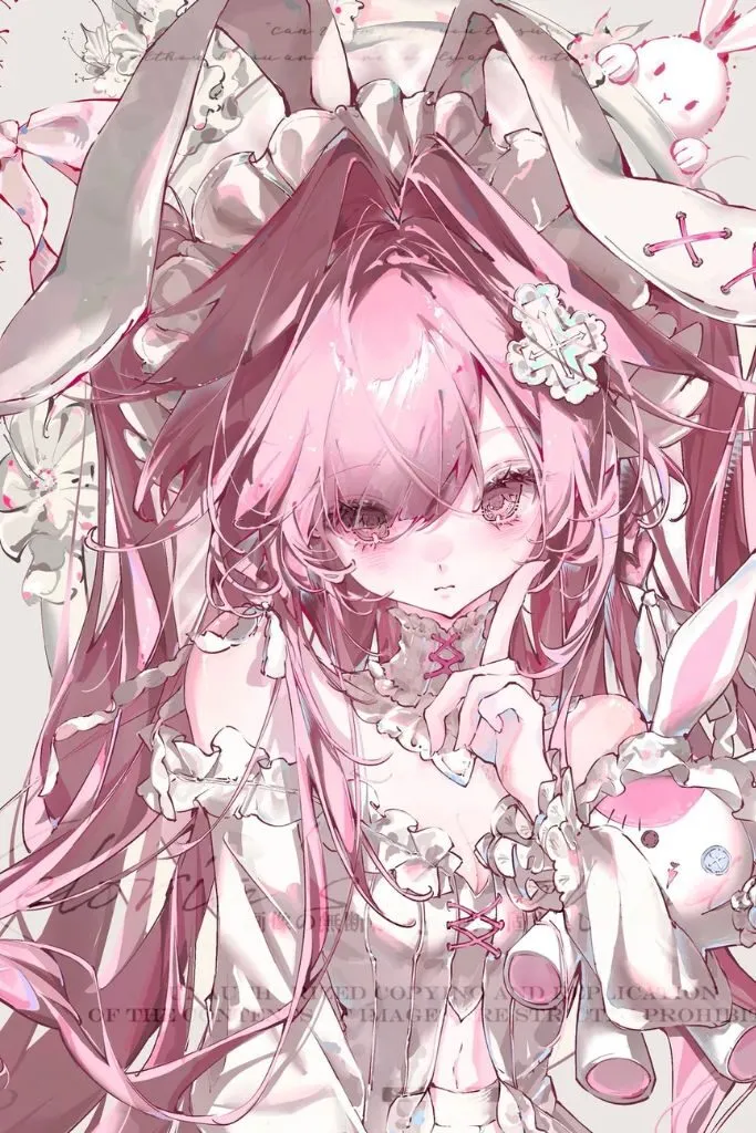 Ảnh gái anime với đôi mắt biếc