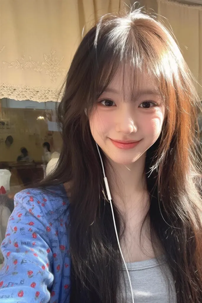 Ảnh gái cute với mái tóc dài mượt