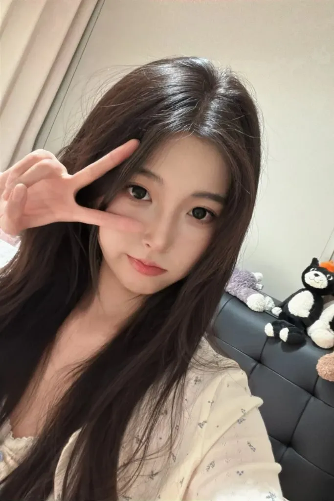Ánh gái cute có khuôn mặt xinh đẹp
