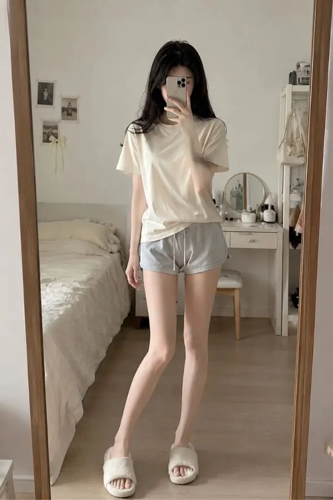 Ảnh gái xinh che mặt khoe dáng 10 điểm