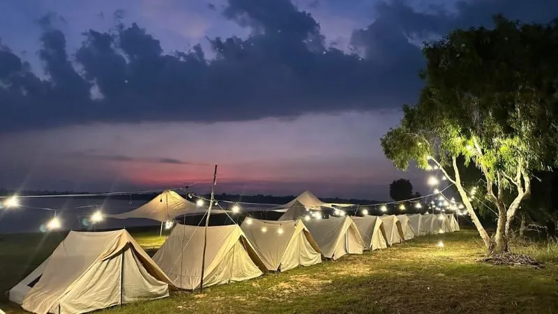 Review các bãi camping tại hồ Dầu Tiếng