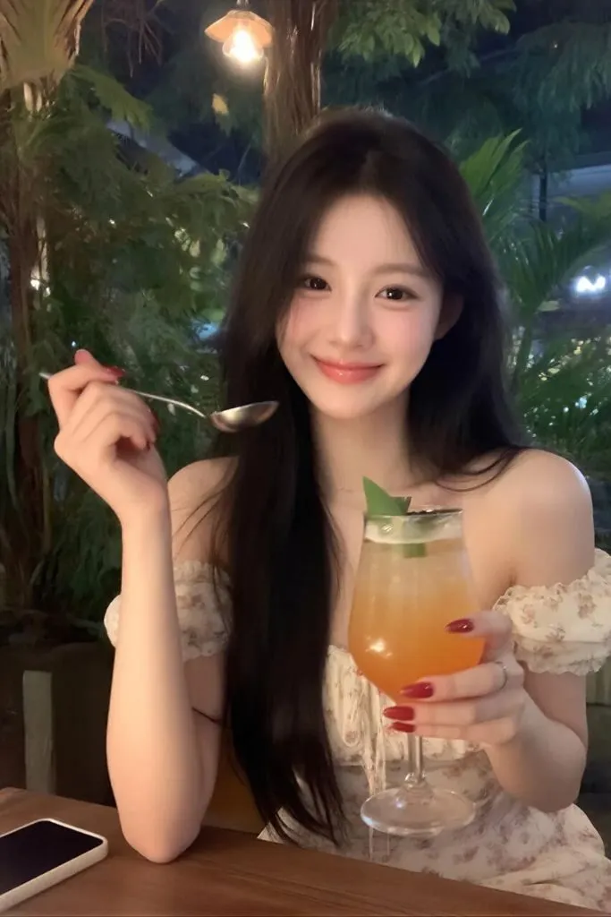 Hình ảnh gái cute với nụ cười khả ái và khuôn mặt xinh đẹp